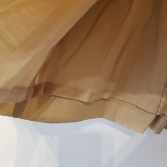 Michael Kors Tan Vintage Cropped LinenTop Jacket Ruffle Hem Buttons Size XL - Picture 11 of 15